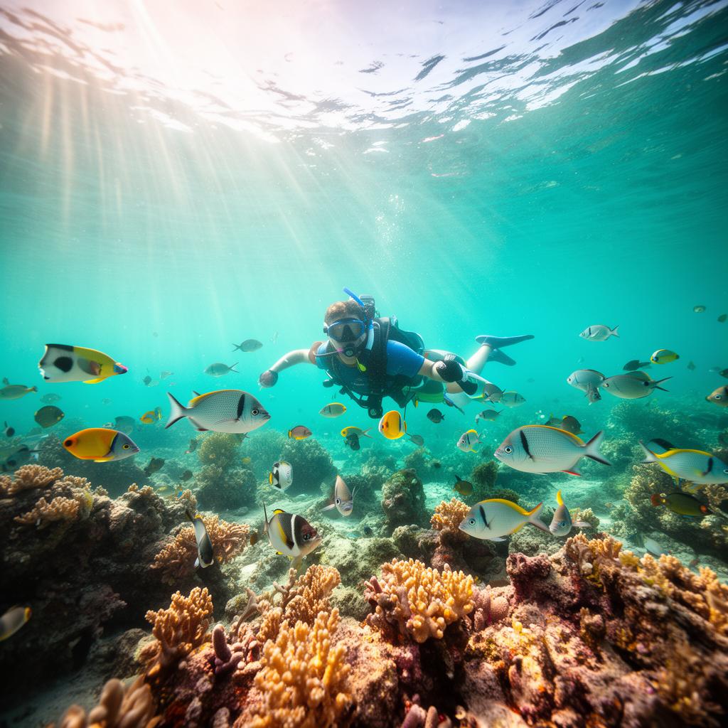 Mergulho em águas cristalinas